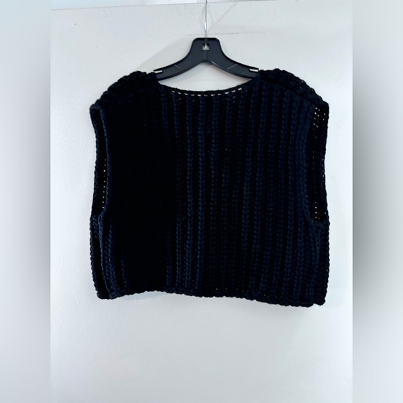 New Sweater Vest Chunky Knit Gold Button Down Sleeveless Knitted Cardigan Po… - Picture 11 of 13